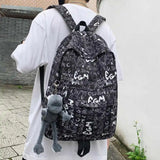Nylon Men Women Student Laptop Backpack Travel Bag