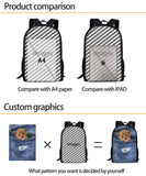 Fire Lion Pattern School Bag Durable Backpack