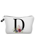 Personalized Name Initial Makeup Bag Cosmetic Organizer Pouch