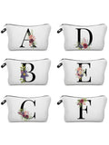Personalized Name Initial Makeup Bag Cosmetic Organizer Pouch
