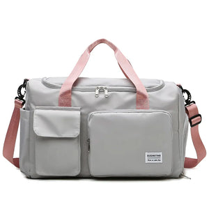 Nylon Fitness Bag Dry Wet Separation Large Capacity Waterproof Bag