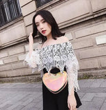 Flashy Laser Jelly Bag Mini Chain Beach Women's Bag