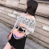 Flashy Laser Jelly Bag Mini Chain Beach Women's Bag