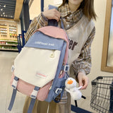 Waterproof Double Buckle Women Backpack Harajuku Shoulder Bag