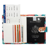 Floral Rose Passport Holder with Buckle