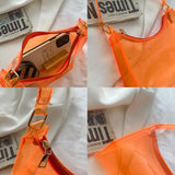 Fluorescent Transparent Jelly Handbag Candy Shoulder Bag