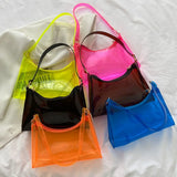 Fluorescent Transparent Jelly Handbag Candy Shoulder Bag