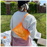 Fluorescent Transparent Jelly Handbag Candy Shoulder Bag