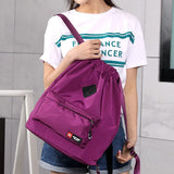 Foldable Rope Travel Backpacks Waterproof Nylon