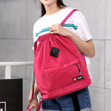 Foldable Rope Travel Backpacks Waterproof Nylon
