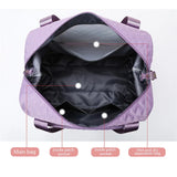 Foldable Travel Bag Quilted Gym Yoga Bag Pink Duffel Wet Dry Separation Tote Bag