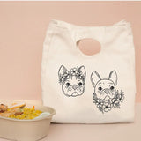 French Bulldog Insulated Lunch Bag Keep Food Safe Warm Thermal Cooler Tote