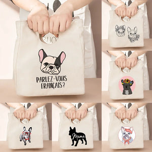 French Bulldog Insulated Lunch Bag Keep Food Safe Warm Thermal Cooler Tote