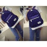 Fresh Canvas Women Backpack Big Girl Student Book Bag With Purse
