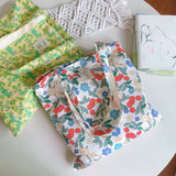 Fresh Flower Cotton Rag Bag Large Capacity Eco Tote Summer Shoulder Bag