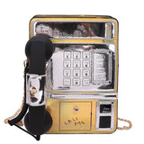Funny Laser Public Telephone Shoulder Bag