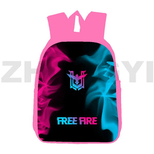 3D Print Fire Garena Backpack 12/16 Inch School Bag