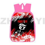 3D Print Fire Garena Backpack 12/16 Inch School Bag