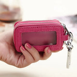 Crocodile Pattern Car Key Holder Double Zipper Key Wallet