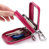 Crocodile Pattern Car Key Holder Double Zipper Key Wallet