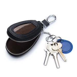 Leather Smart Car Key Cover Men Women Key Holder Bag