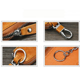Leather Key Holder Women Female Key Organizer Housekeeper Wallet