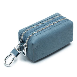 Men Key Wallet Car Key Bag Double Zipper Organizer
