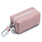 Men Key Wallet Car Key Bag Double Zipper Organizer