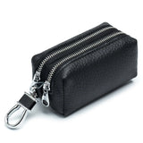 Men Key Wallet Car Key Bag Double Zipper Organizer