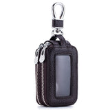 Litchi Pattern Double Zipper Keys Organizer Small Wallets