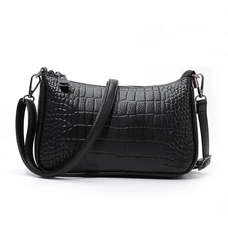 Crocodile Pattern Leather Women's Shoulder Bag