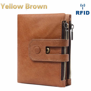 Anti-RFID Leather Men's Wallet Large Capacity