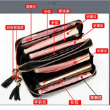 Women's Long Leather Wallet Floral Clutch Purse