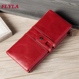 Retro RFID Leather Wallet Multifunctional Clutch