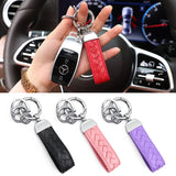 Leather Weave Car Keychain Lanyard Keychain Car Key Ring Holder Men Women