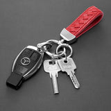Leather Weave Car Keychain Lanyard Keychain Car Key Ring Holder Men Women