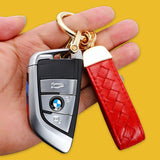 Leather Weave Car Keychain Lanyard Keychain Car Key Ring Holder Men Women