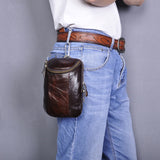 Vintage Small Shoulder Messenger Bag Hook Fanny Waist Belt Pack