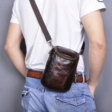 Vintage Small Shoulder Messenger Bag Hook Fanny Waist Belt Pack