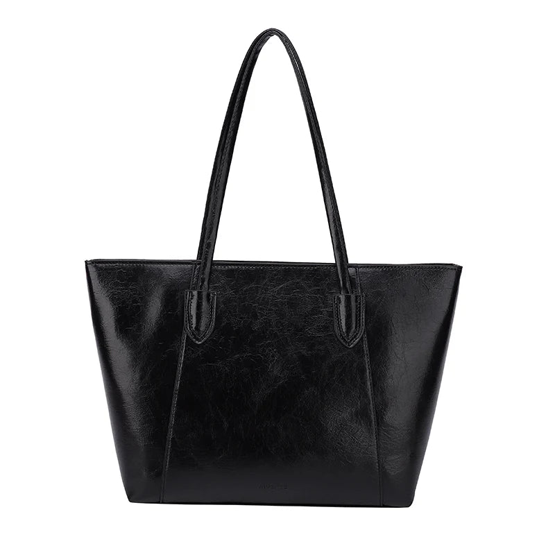 Soft PU Leather Tote Bag for Women, Large Capacity Shoulder Handbag