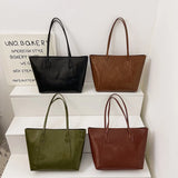 Soft PU Leather Tote Bag for Women, Large Capacity Shoulder Handbag