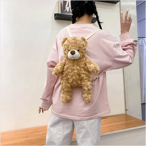 Girl Cartoon Bear Toy Doll Backpack Children Girl Backpack