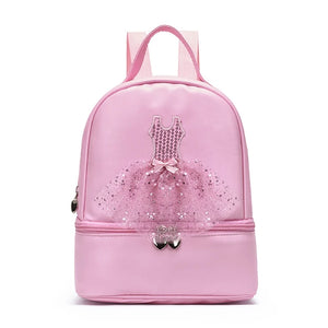 Girls Ballet Dance Girl Backpack School Bag Kids Embroidered Bag