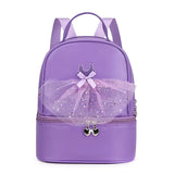 Girls Ballet Dance Girl Backpack School Bag Kids Embroidered Bag