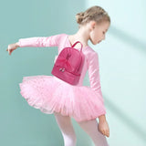 Girls Ballet Dance Girl Backpack School Bag Kids Embroidered Bag