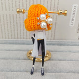 Girls Lovely Anime Wool Hat Brooches Acrylic Badges Backpack Pins