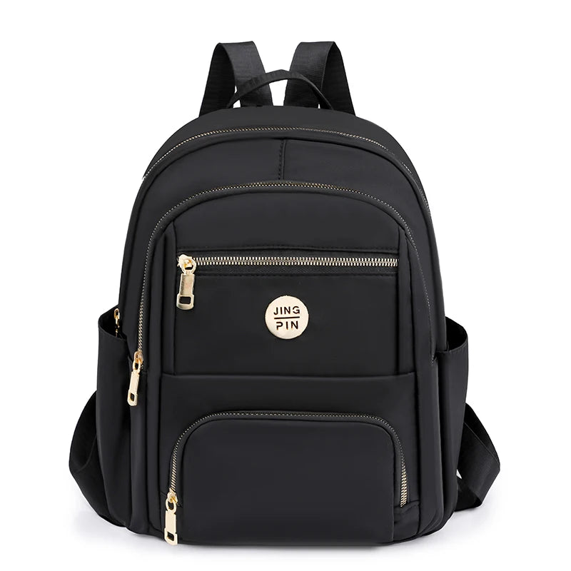 Girls Pink Backpack Women's Nylon Travel Backpack Anti-theft Bag