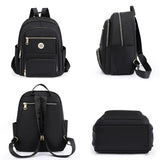 Girls Pink Backpack Women's Nylon Travel Backpack Anti-theft Bag