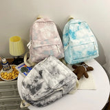 Gradient Women Backpacks Versatile Teenage Girl Student Schoolbag