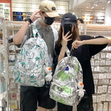 Graffiti Printed Women backpack Casual school college Girls student bag